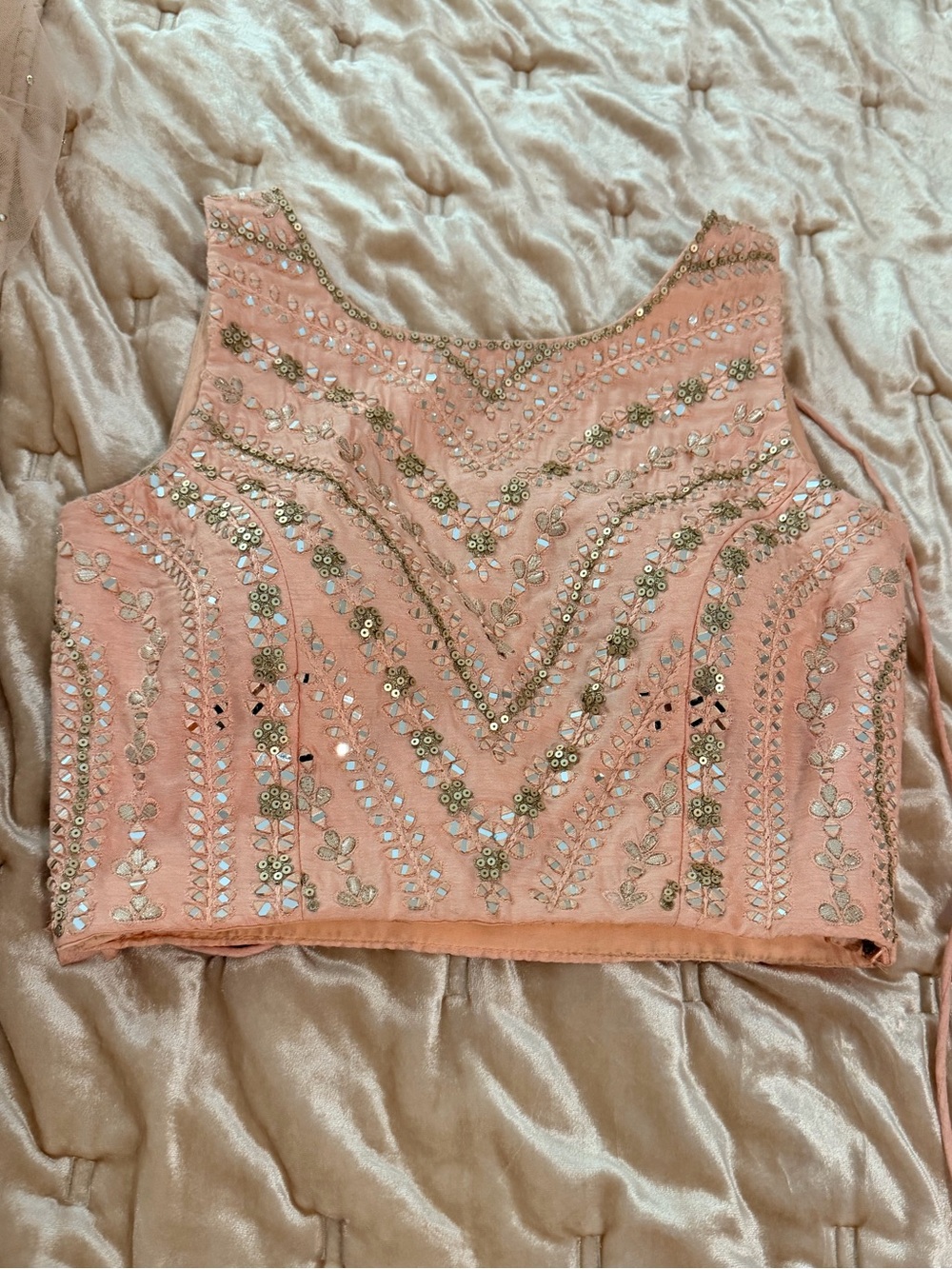 Blush Pink Embellished Lehenga Set size 0 - Picture 2 of 16